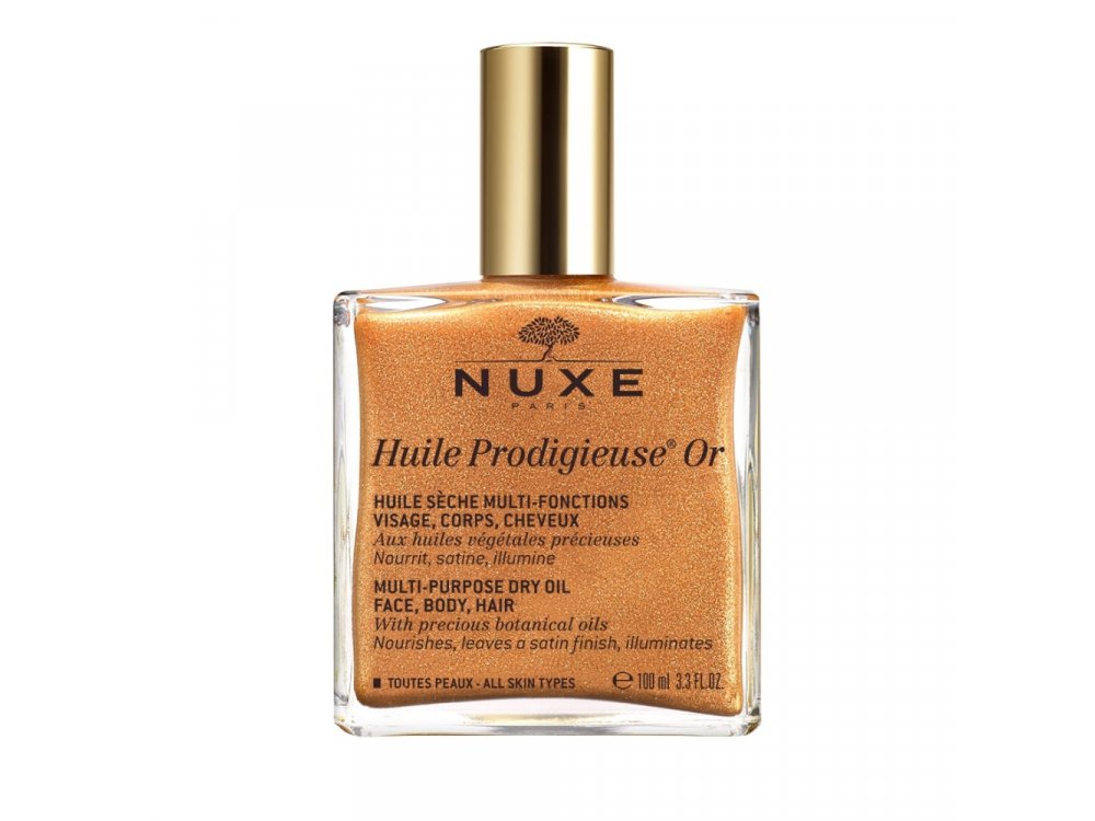 Nuxe Huile Prodigieuse Or, Ξηρό Λάδι Ενυδάτωσης με Χρυσαφένια Λάμψη με Νέα Σύνθεση, 100ml