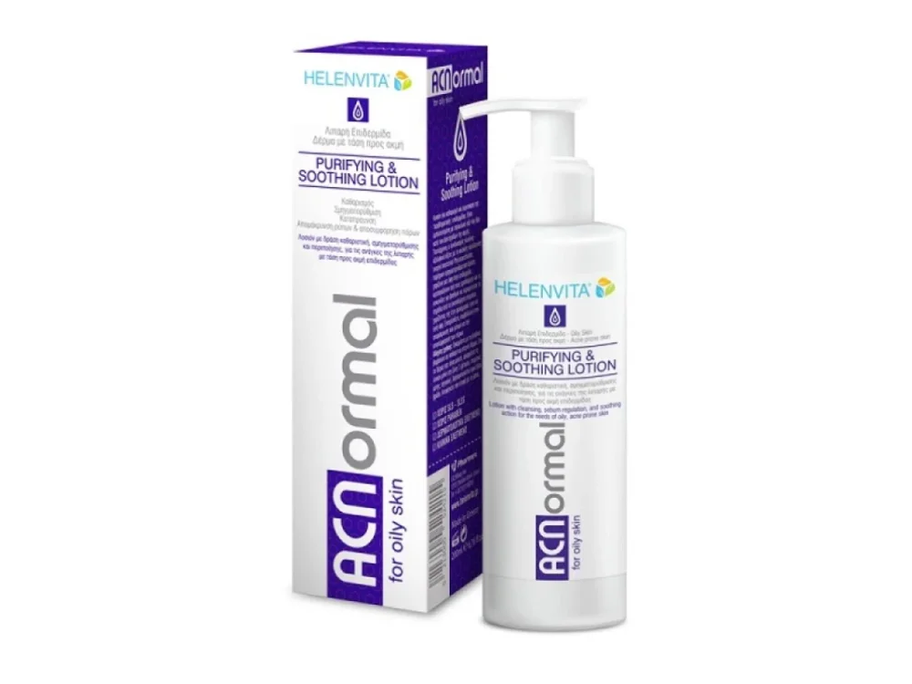 Helenvita ACNormal Purifying & Soothing Lotion Στυπτική Λοσιόν για Λιπαρές Επιδερμίδες, 200ml