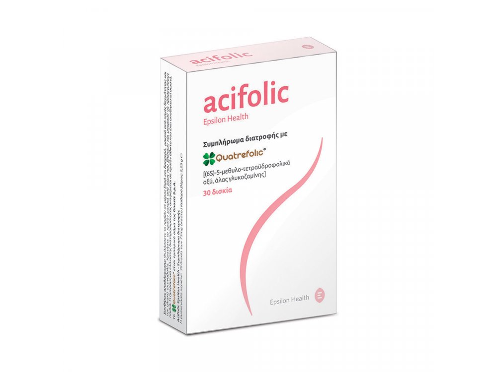 Epsilon Health Acifolic (Folic Acid) 400 mcg 30 tabs
