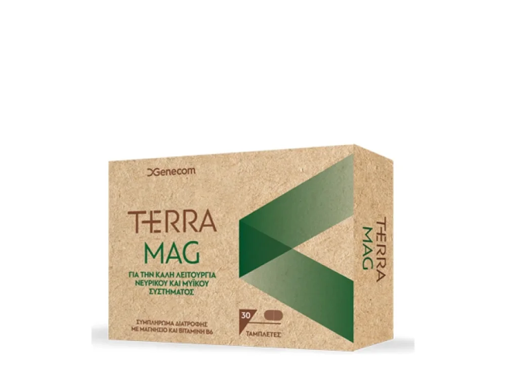 Genecom Terra Mag Συμπλήρωμα Διατροφής με Μαγνήσιο, 30tabs