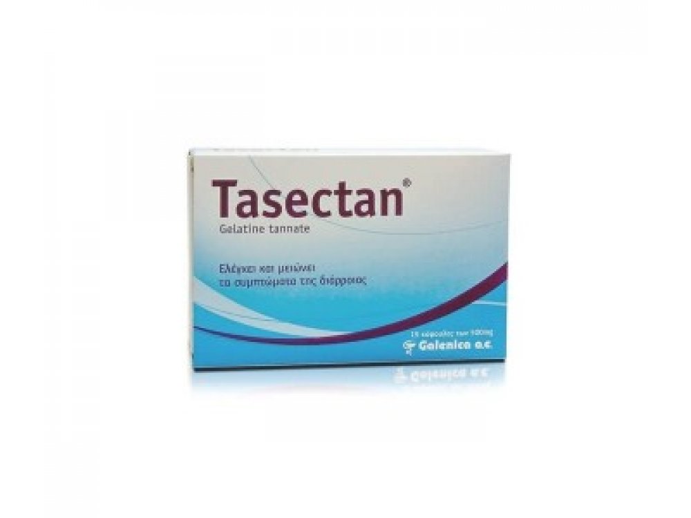 Tasectan Gelatine Tannate 500mg 15caps Η λύση στην Διάρροια