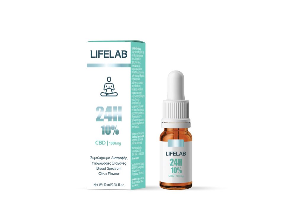 Lifelab CBD 24H 10% Συμπλήρωμα διατροφής σε Μορφή Ελαίου για Ισορροπία & Ευεξία του Οργανισμού, 10ml