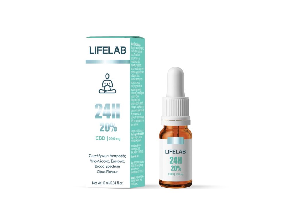 Lifelab CBD 24H 20% Συμπλήρωμα διατροφής σε Μορφή Ελαίου για Ισορροπία & Ευεξία του Οργανισμού, 10ml