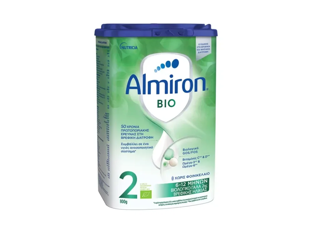 Nutricia Almiron Bio 2 Βιολογικό Γάλα σε Σκόνη 6 - 12m, 800gr