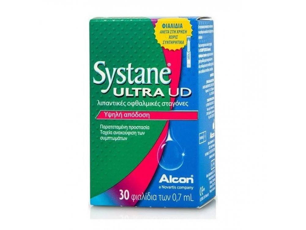 Alcon Systane Ultra UD Λιπαντικές Οφθαλμικές Σταγόνες, 30 x 0.7 ml