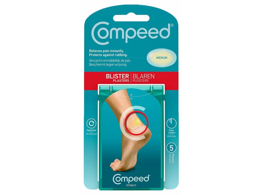 Compeed Blister Extreme Medium,  Επιθέματα Για Φουσκάλες Extreme Medium, 5τμχ/1συσκευασία