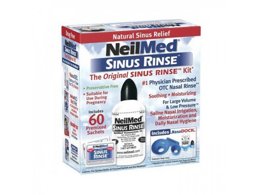 NeilMed Sinus Rinse Σύστημα Ρινικών Πλύσεων Για Ενήλικες, 60 Φακελίσκοι