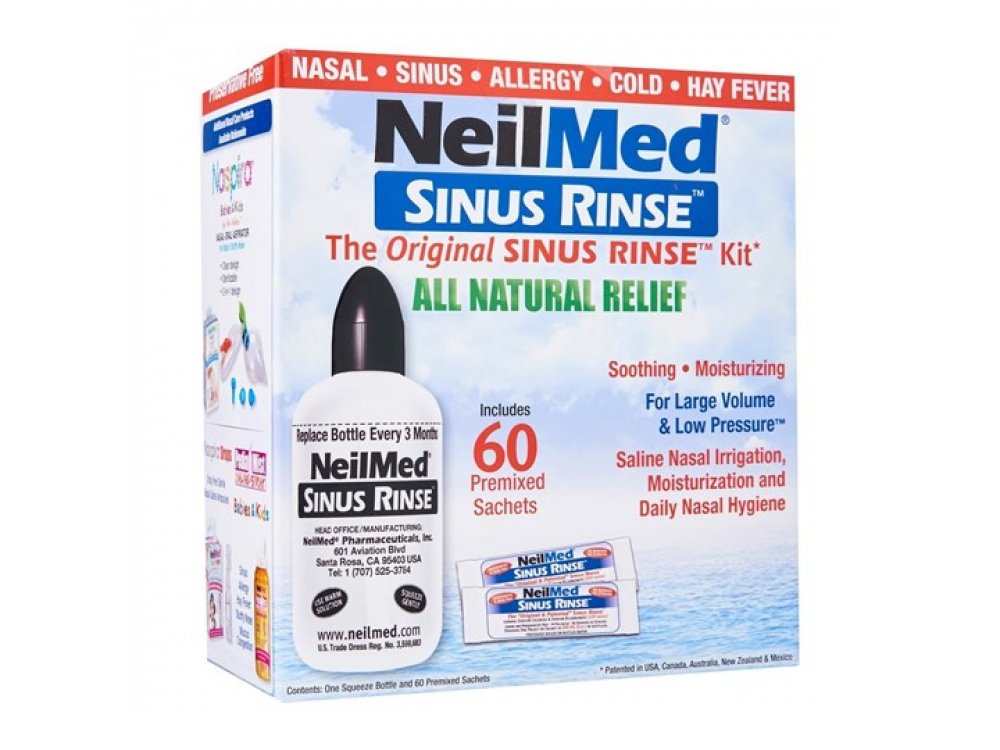 NeilMed Sinus Rinse Σύστημα Ρινικών Πλύσεων Για Ενήλικες, 60 Φακελίσκοι