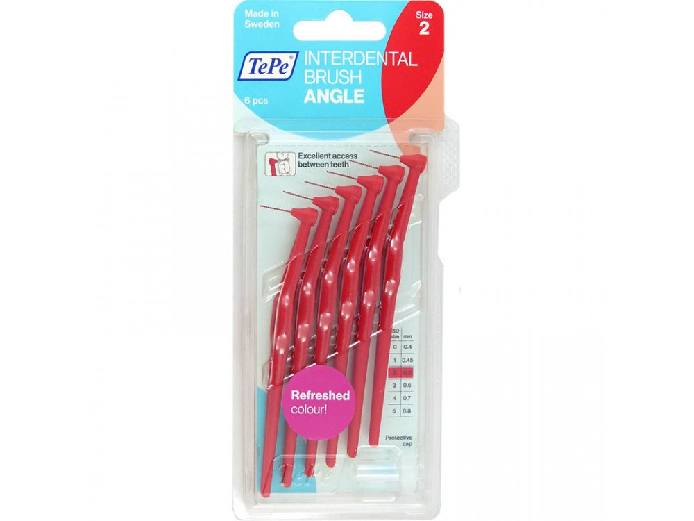 TEPE Interdental Brush Angle 0.5 mm Κόκκινο 6 pcs