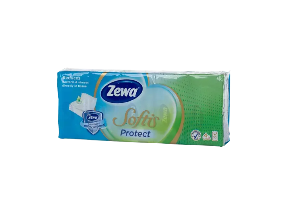 Zewa Softis Protect, Χαρτομάντιλα Τσέπης 4φύλλα, 1τμχ