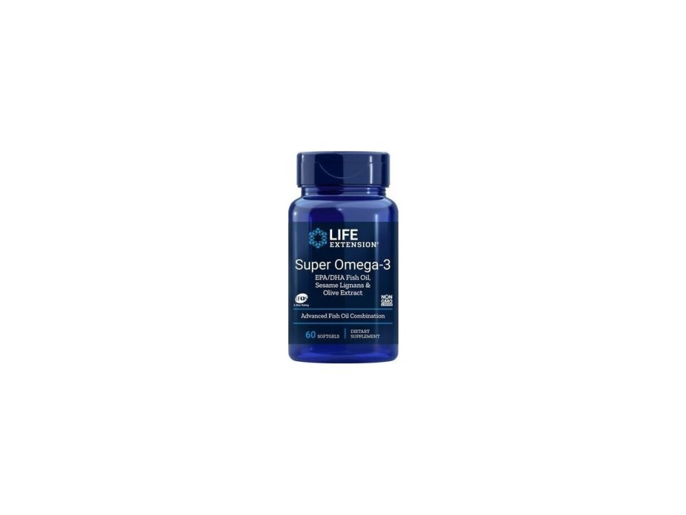 Life Extension Super Omega-3 Ιχθυέλαιο EPA/DHA With Sesame Lignans And Olive Fruit Extract, 60 μαλακές κάψουλες