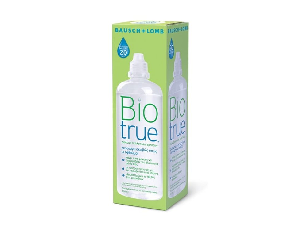 Bausch & Lomb BioTrue, Υγρό Φακών Επαφής Πολλαπλών Χρήσεων, 360ml