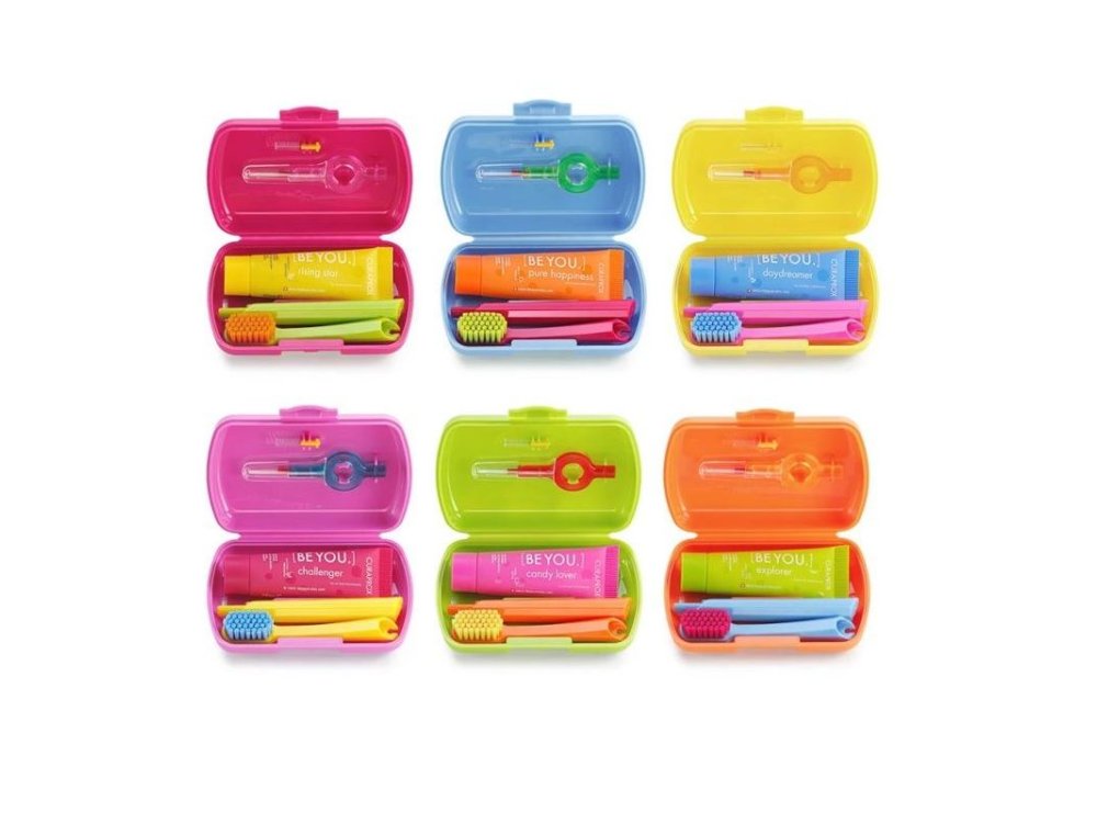 Curaprox Travel Set, Σετ  Στοματικής Υγιεινής σε Θήκη Ταξιδίου Ροζ, 1τμχ