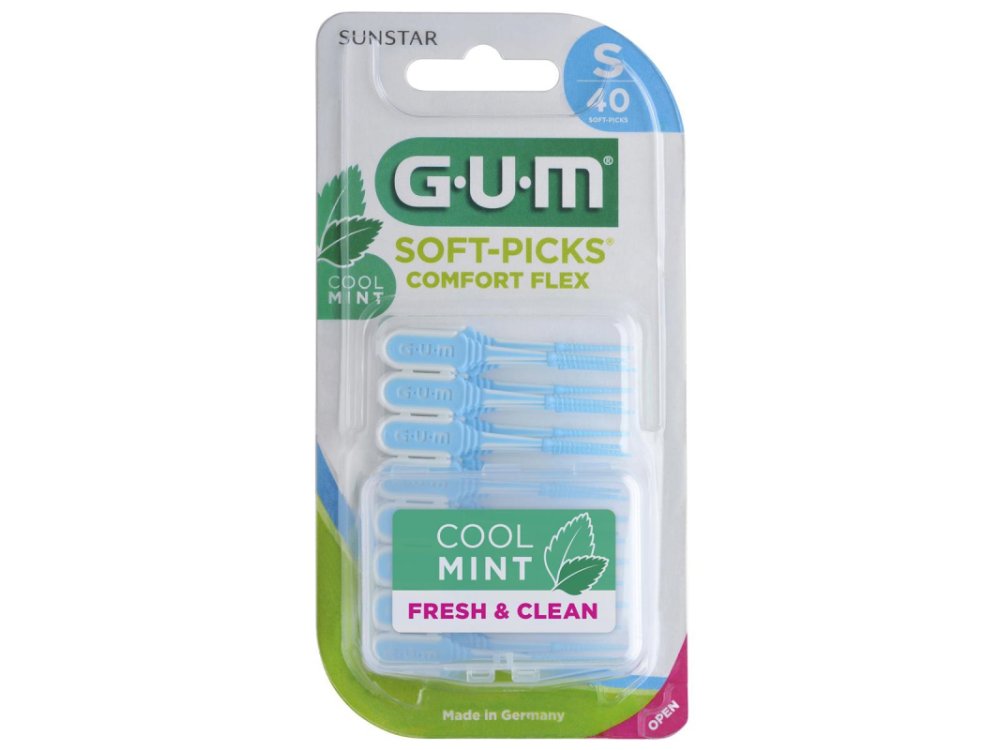 Gum Soft Picks Comfort Flex Small Mint Μεσοδόντια Βουρτσάκια, 40τεμ