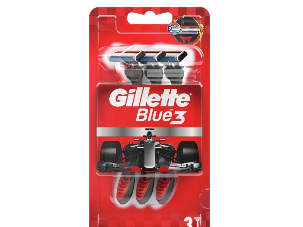 Gillette Blue 3 Plus Red Ξυραφάκια μιας Χρήσης, 3τεμ