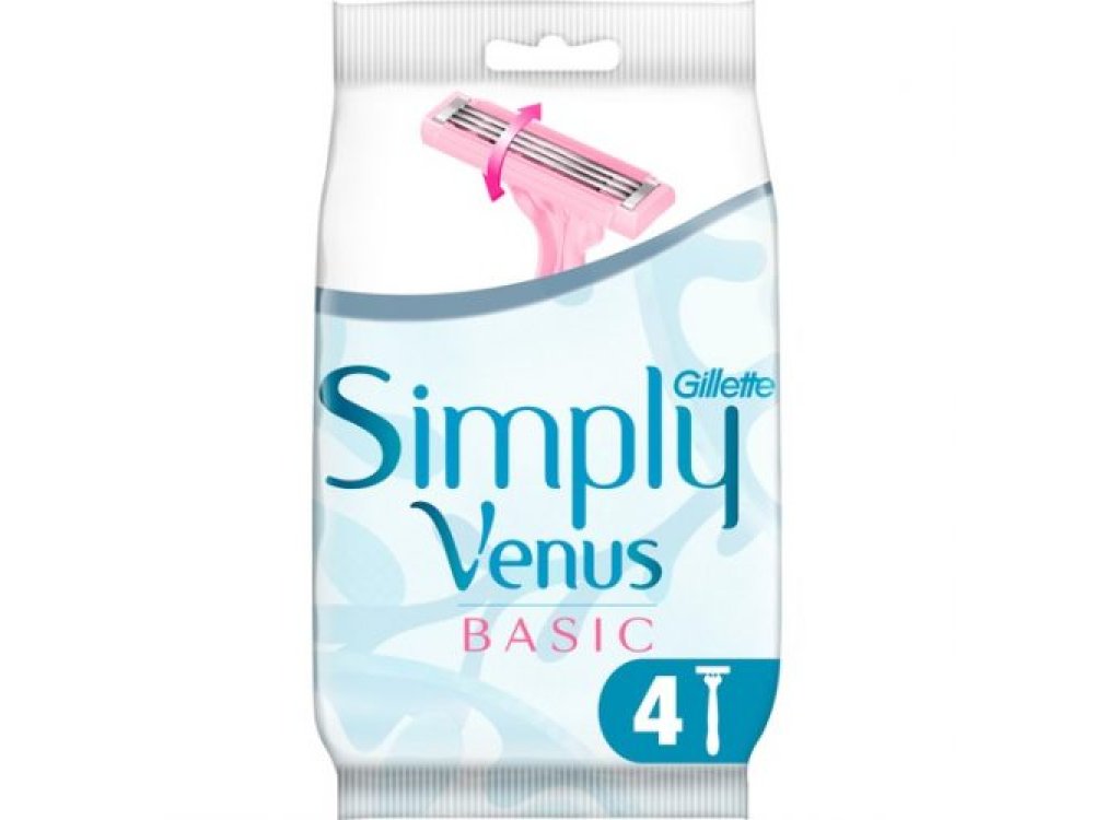 Gillette Simply Venus Basic Ξυραφάκια μιας Χρήσης, 4 τεμ.
