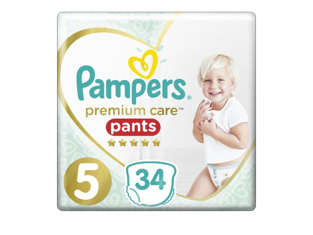 Pampers Premium Care Pants No.5 (12-17kg) 34 τμχ