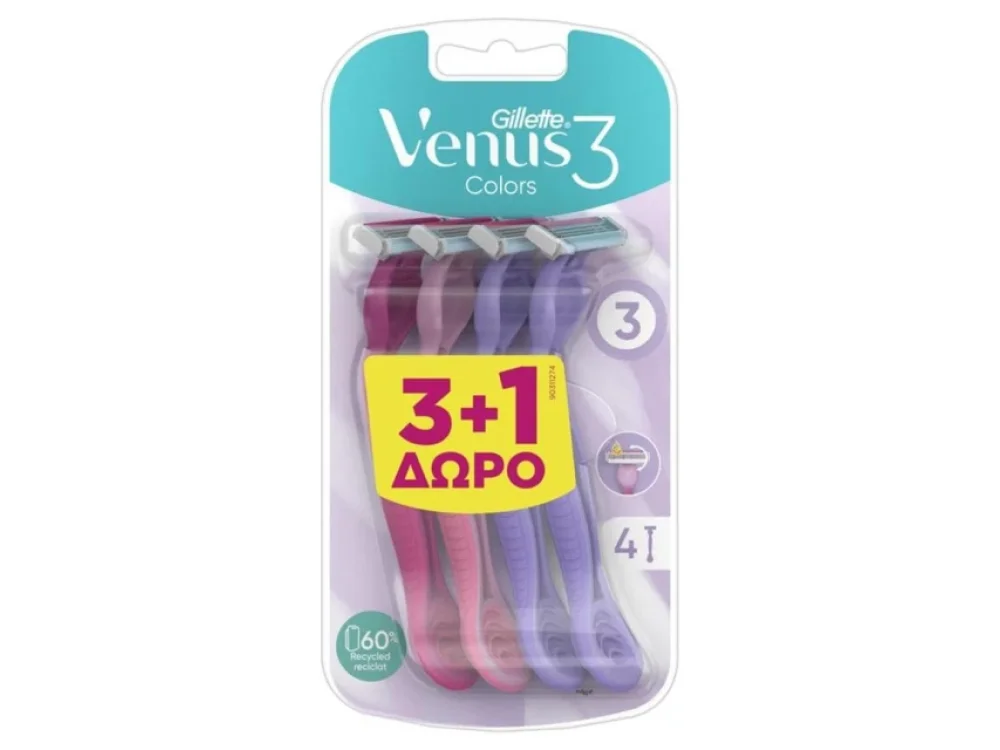 Gillette Venus Ξυραφάκια, 3 & 1 τμχ