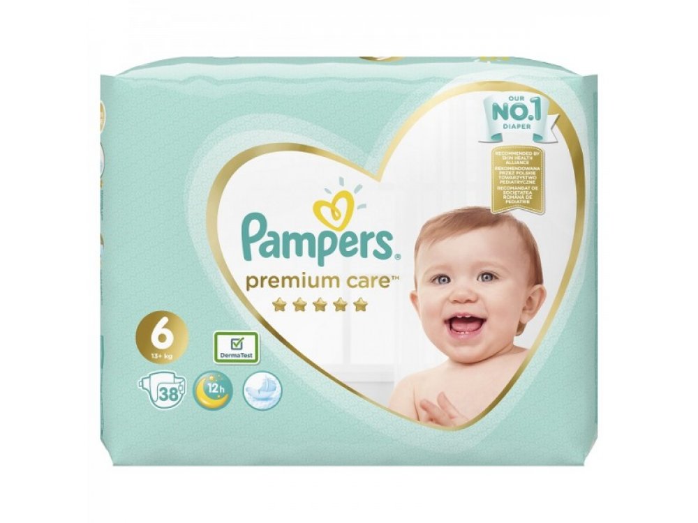 Pampers Πάνες Μωρού Premium Care No6 (13+ kg) 38 τεμάχια