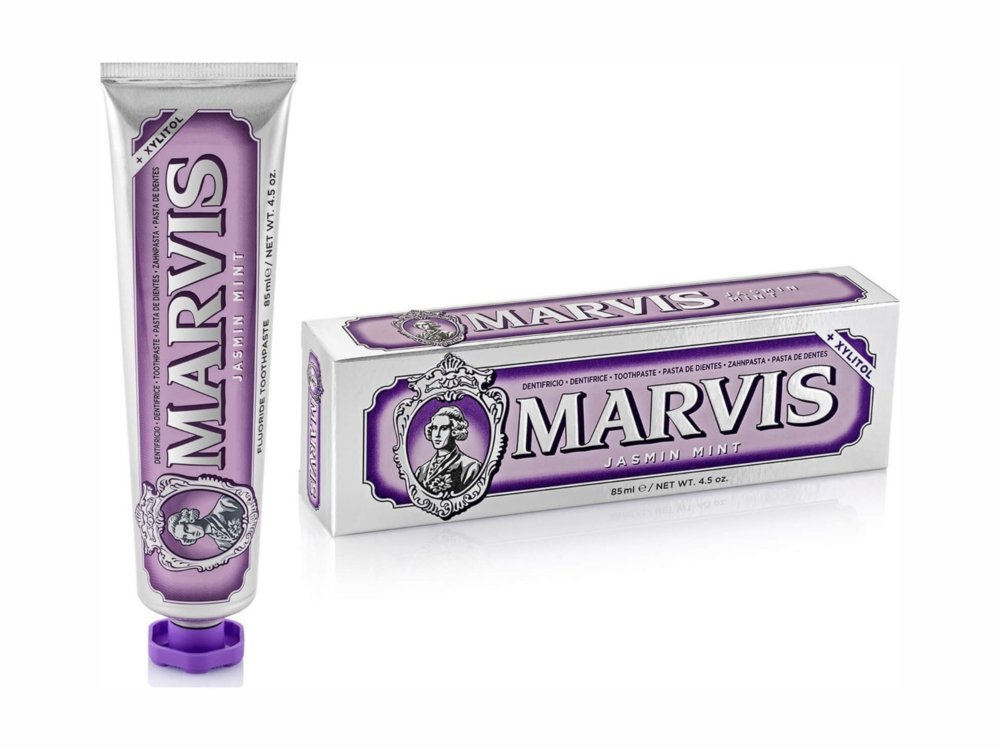 Marvis Jasmin Mint +Xylitol Toothpaste, Οδοντόκρεμα με Ξυλιτόλη και Ευχάριστη Γεύση Γιασεμιού & Μέντας, 85ml