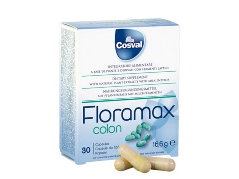 Cosval Floramax Colon, Προβιοτικό Συμπλήρωμα για την Εξισορρόπηση της Γαστρεντερικής Κινητικότητας, 30caps