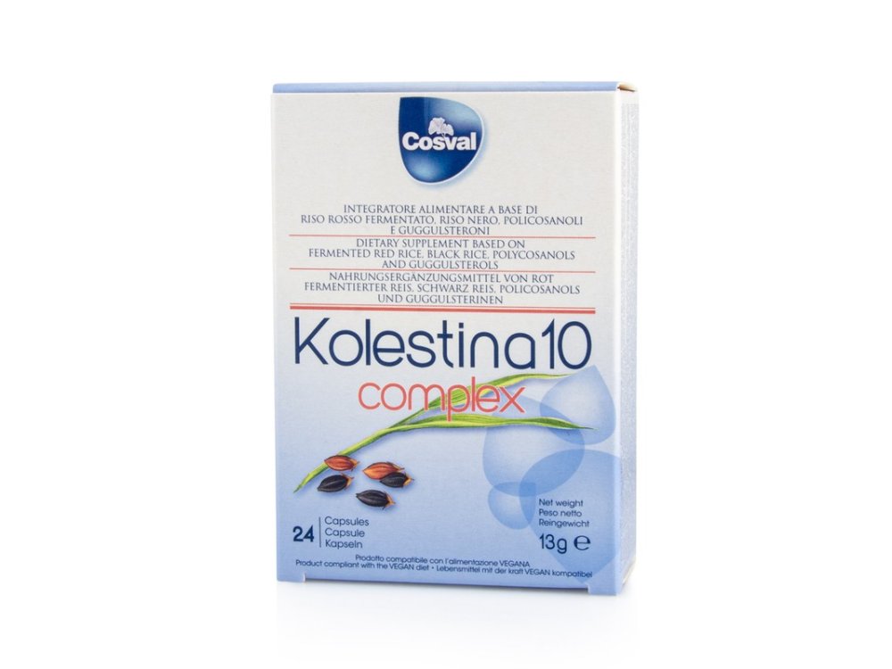 Cosval Kolestina 10 Complex, Συμπλήρωμα Διατροφής για την Εξισορρόπηση των Επιπέδων Χοληστερίνης, 24caps