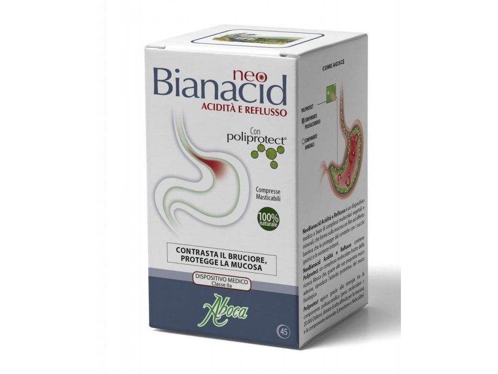 ABOCA Neo Bianacid για την Οξύτητα & Παλινδρόμηση του Γαστροοισοφαγικού Βλεννογόνου 45TABS