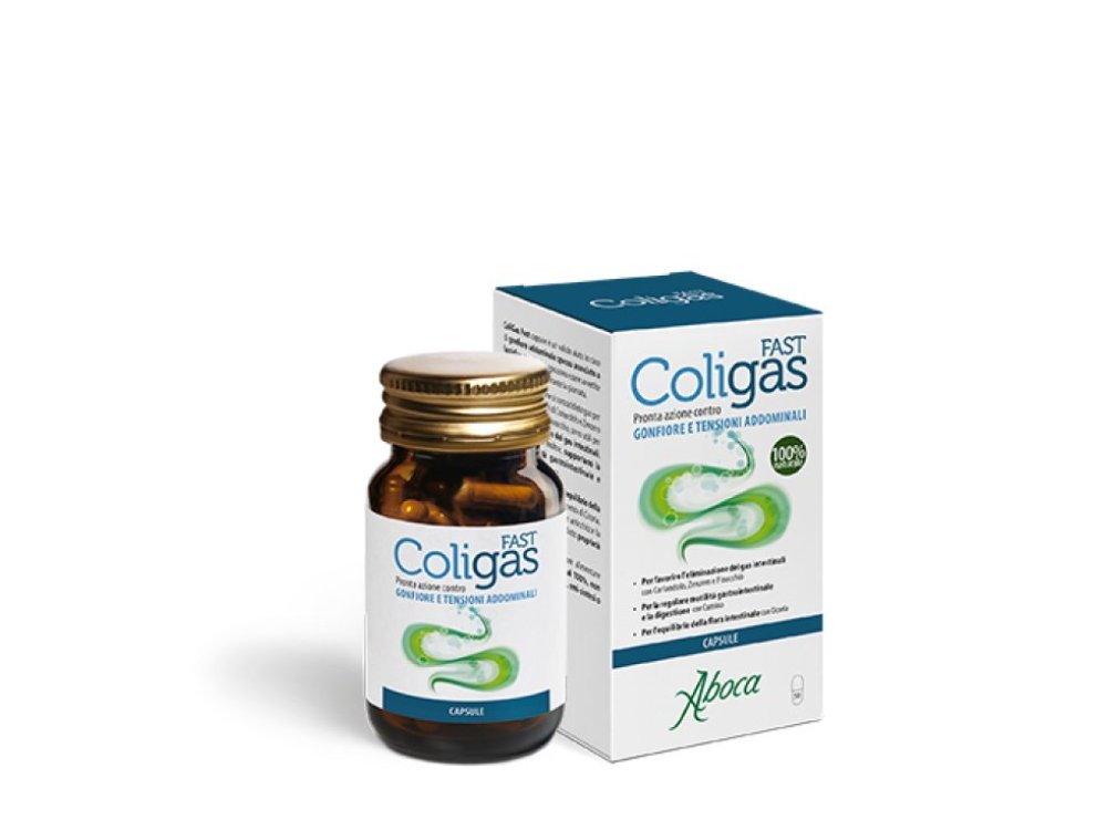 Aboca Coligas Fast Αέρια και Φούσκωμα Εντέρου, 30 Κάψουλες