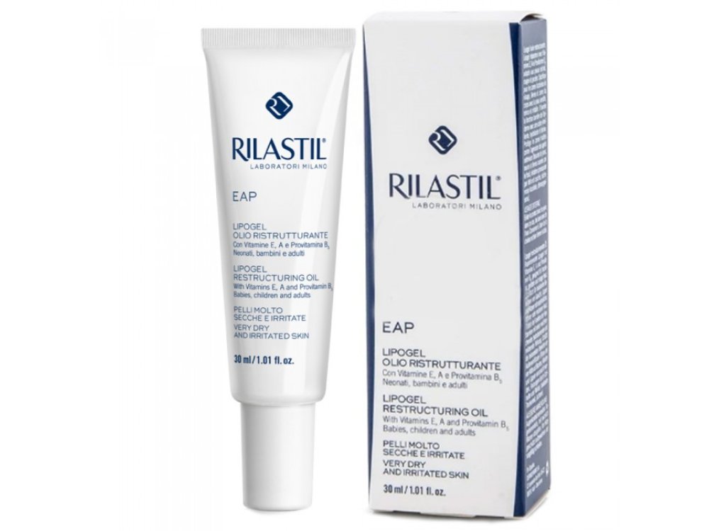 Rilastil EAP Lipogel, 24ωρο Αναπλαστικό Τζελ Χειλιών για Ξηρές/Ευαίσθητες Επιδερμίδες κατά της Ερυθρότητας, 30ml