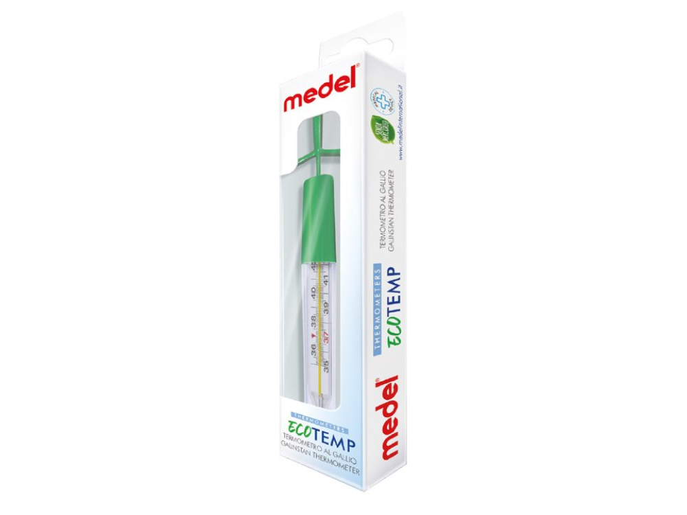 Medel Wall Thermometer Mercury Free, Θερμόμετρo Επιτοίχιο Πλακέ Χωρίς Υδράργυρο, 1τμχ