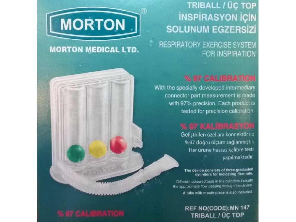 Morton Medical Triball Respiratory Exercise System - Συσκευή Εκγύμνασης Πνευμόνων 1τμχ