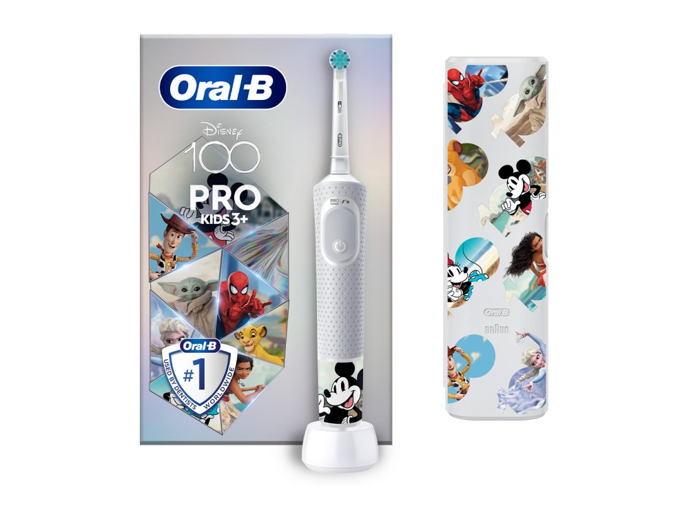 Oral-B Eπαναφορτιζόμενη Oδοντόβουρτσα Special Edition Vitality Pro Kids Mickey 3+ & Δώρο Θήκη Ταξιδιού, 1 σετ
