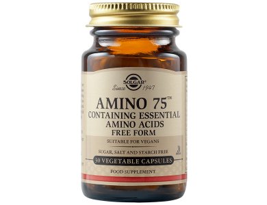 Solgar Amino 75 Συμπλήρωμα Διατροφής με Ποικιλία Βασικών Αμινοξέων του Μυϊκού Συστήματος, 30veg.caps