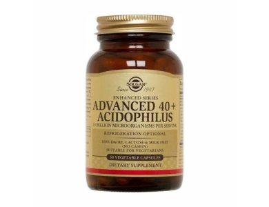 Solgar Acidophilus 40+ Advanced, Προβιοτικό Συμπλήρωμα Διατροφής, 60caps(veg)