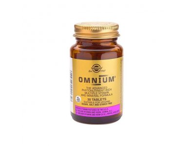 Solgar Omnium Πολυβιταμίνη για Ενέργεια, Τόνωση & Αντιοξειδωτική Προστασία - Ιδανική για Καταπολέμηση της Πνευματικής & Σωματικής Κόπωσης, 30tabs