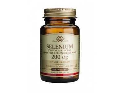 Solgar Selenium 200μg Συμπλήρωμα Διατροφής Σελήνιο Ιδανικό για Τόνωση Ανοσοποιητικού & Υπολειτουργία Θυροειδούς - Υγεία Μαλλιών & Νυχιών, 50tabs