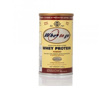 Solgar Whey to Go Protein Powder Vanilla Υψηλής Βιολογικής Αξίας Πρωτε?νη από Ορό Γάλακτος, με Γεύση Βανίλιας, 340gr