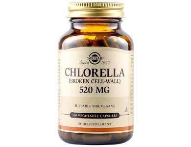 Solgar Chlorella 520mg, Συμπλήρωμα Διατροφής Χλωρέλλας για Αποτοξίνωση & Τόνωση του Οργανισμού, 100veg.caps