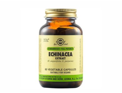 Solgar Echinacea Root and Leaf Extract, Συμπλήρωμα με Εχινάκεια για Ενίσχυση του Ανοσοποιητικού, 60veg.caps