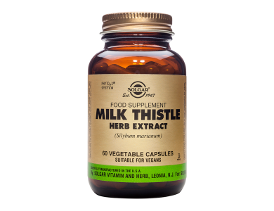 Solgar Milk Thistle Herb Extract, Συμπλήρωμα Διατροφής Γαϊδουράγκαθου για την Προστασία του Ήπατος, 60veg.caps