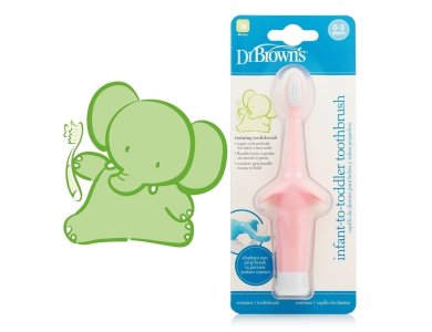 Dr. Brown's Infant to Toddler Toothbrush, Βρεφική ? Παιδική Οδοντόβουρτσα 0-3 ετών Ροζ, 1τμχ