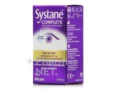 Alcon Systane Complete Λιπάντικες Οφθαλμικές Σταγόνες Χωρίς Συντηρητικά, 10ml