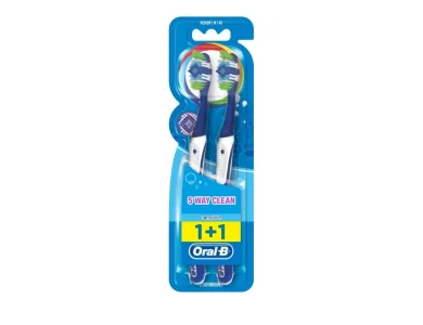 Oral-B Complete Clean 5 Way 40 Medium, Οδοντόβουρτσα Μέτρια, 2τμχ