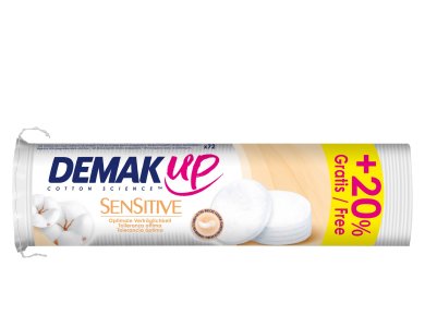 DEMAK UP Expert Sensitive Silk Discs, Δίσκοι Ντεμακιγιάζ +20% Περισσότερο Προϊόν, 72τμχ