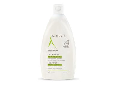 A-Derma Shower Gel Hydra-Protective for Fragile Skin, Απαλό Τζελ Καθαρισμού για όλη την Οικογένεια, 500ml
