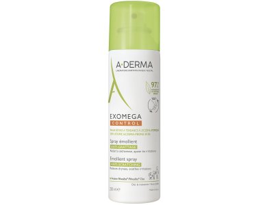 A-Derma Exomega Control Emollient Spray, Καταπραϋντικό Spray Κατά της Φαγούρας για Ατοπικό ή Πολύ Ξηρό Δέρμα, Ιδανικό για Όλη την Οικογένεια, 200ml