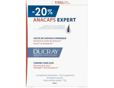 Ducray Anacaps Expert Promo -20%  Συμπλήρωμα Διατροφής Για Την Τριχόπτωση, 30caps