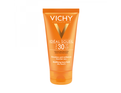 Vichy Ideal Soleil Mattifying Fluid Dry Touch Αδιάβροχη Αντηλιακή Κρέμα Προσώπου SPF30 50ml