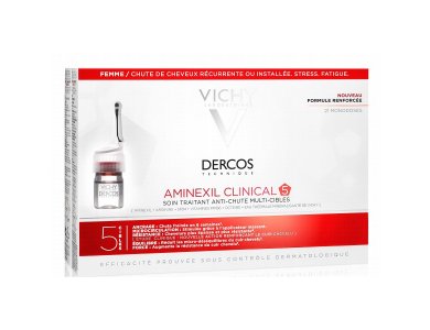Vichy Dercos Aminexil Clinical 5, Πρόγραμμα Κατά της Γυναικείας Τριχόπτωσης, 21Μονοδόσεις x 6ml
