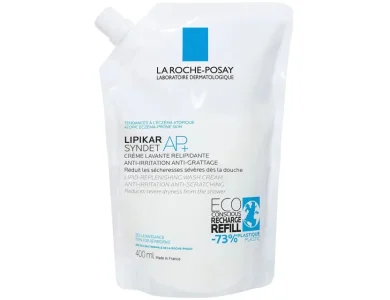 La Roche Posay Lipikar Syndet AP+ Refill Κρεμώδες Αφρόλουτρο για το Ξηρό Δέρμα με Τάση Ατοπίας, 400ml